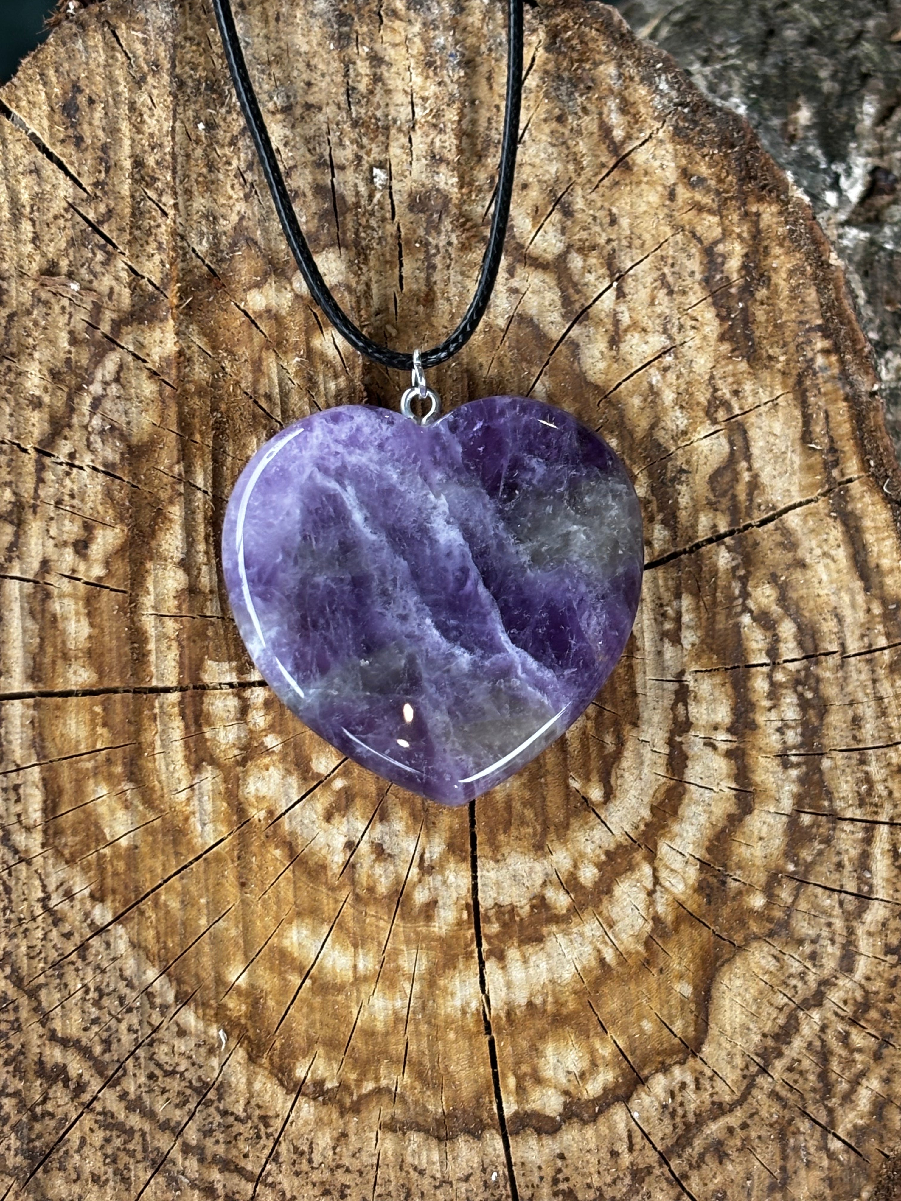 Worry Stone Pendant Amethyst