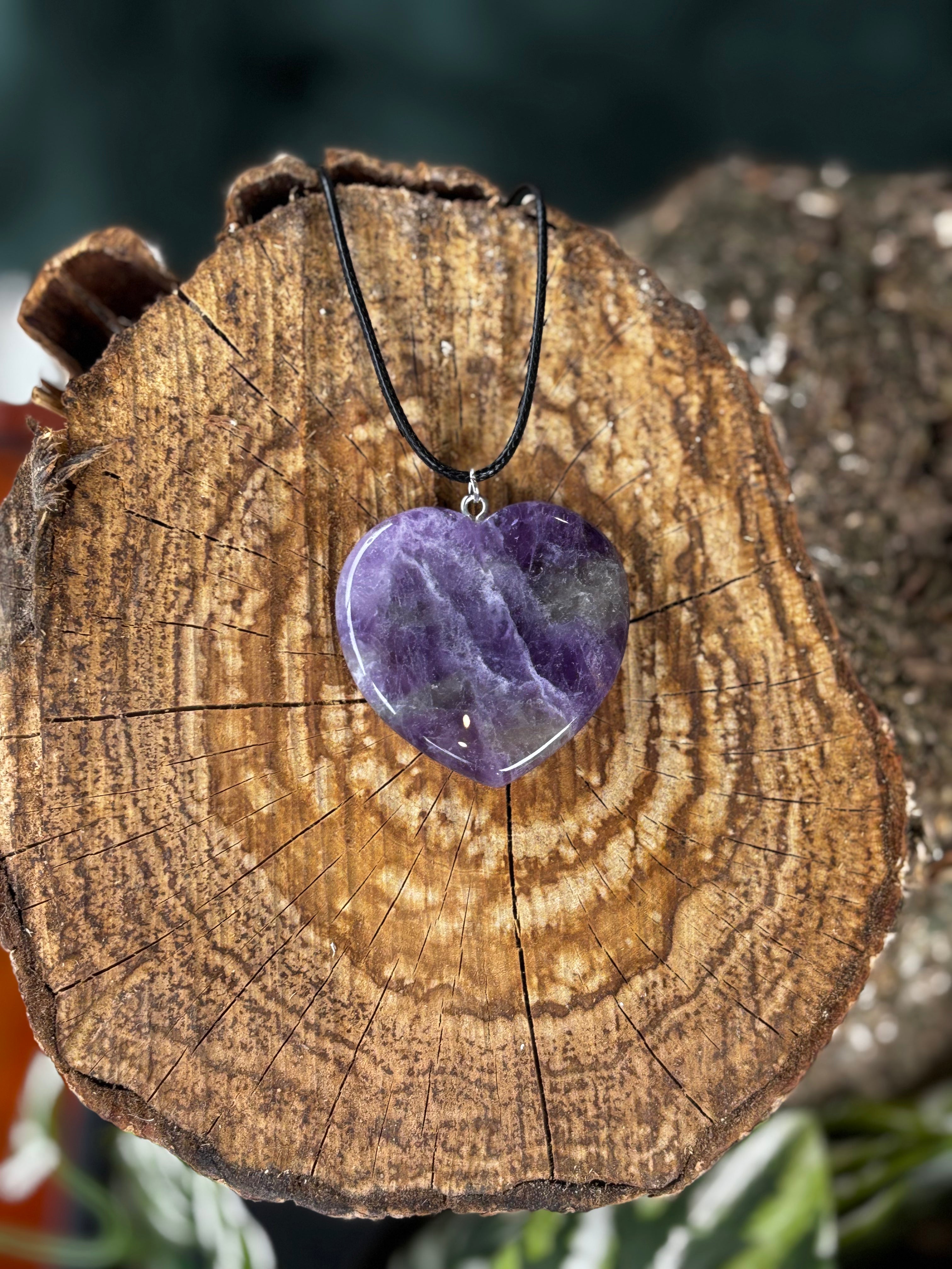 Worry Stone Pendant Amethyst