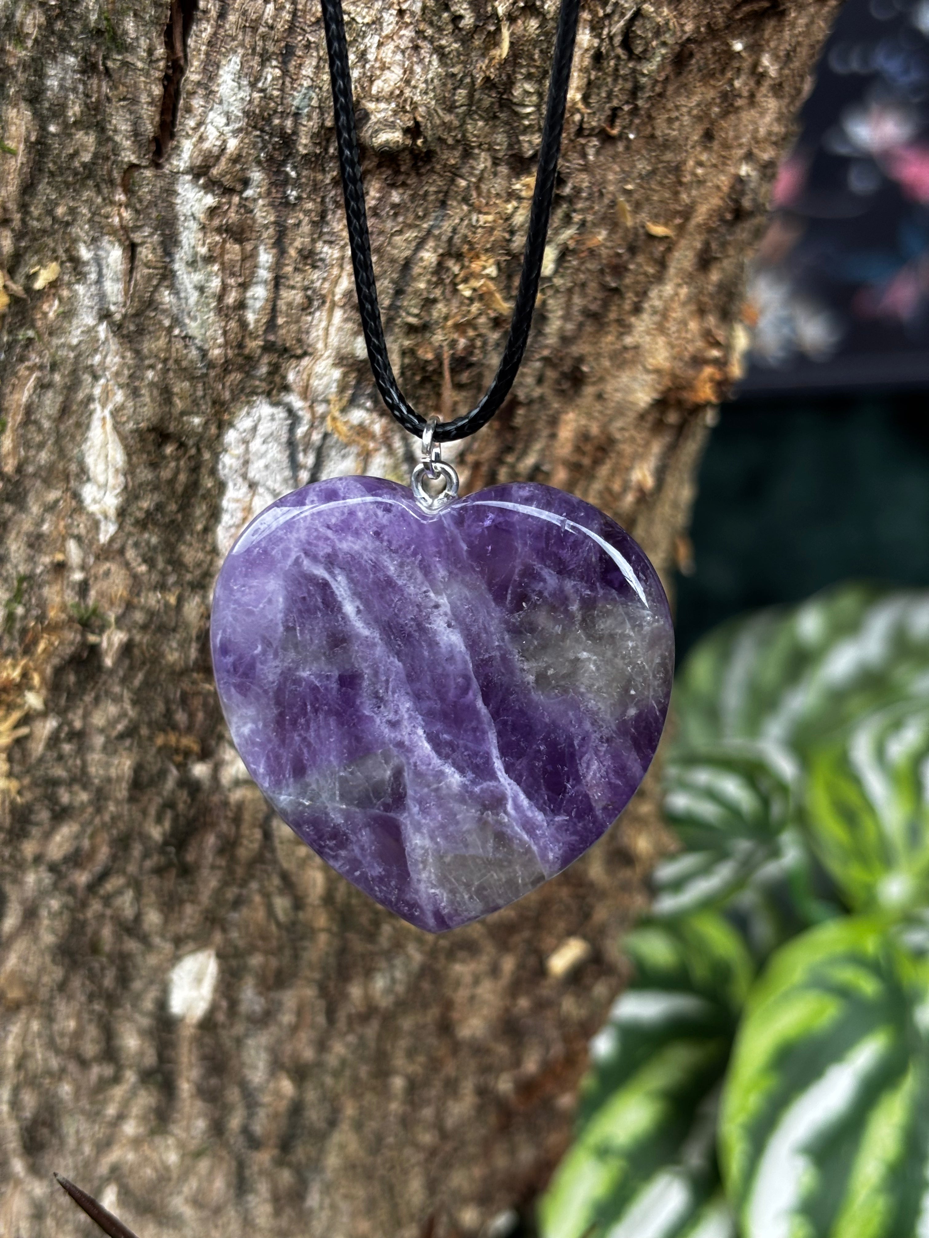 Worry Stone Pendant Amethyst