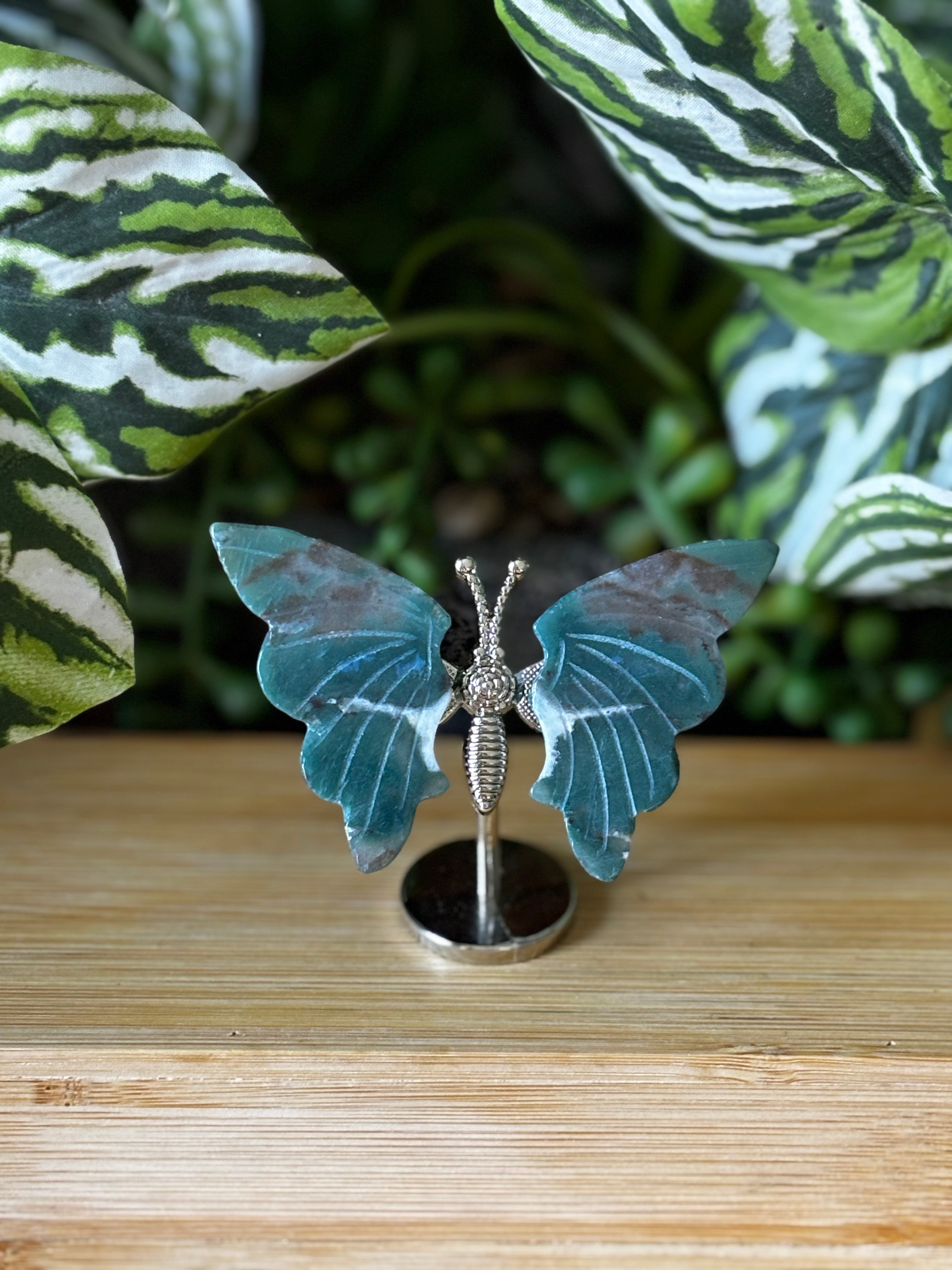 Moss Agate Butterfly 1