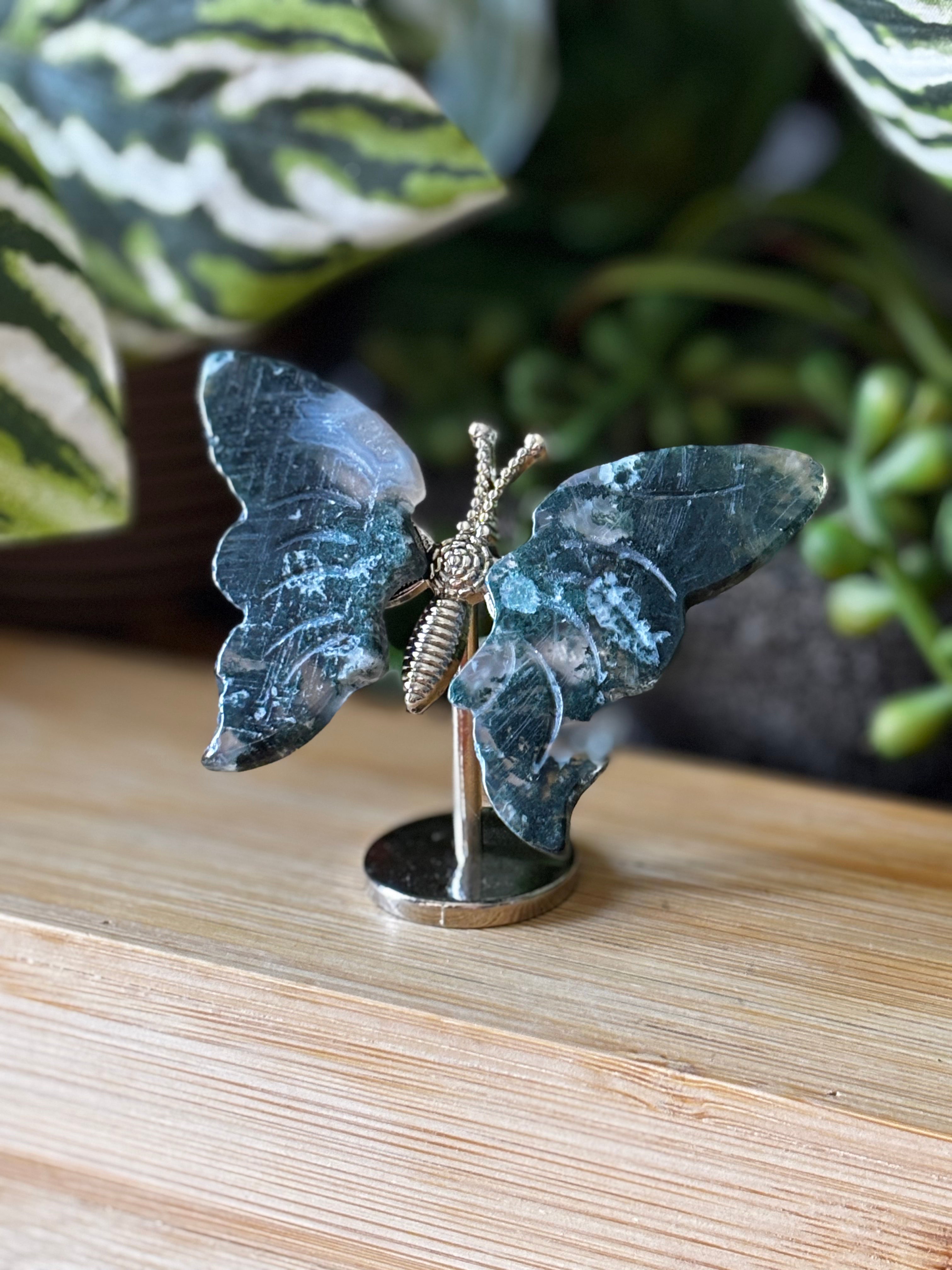 Moss Agate Butterfly 2