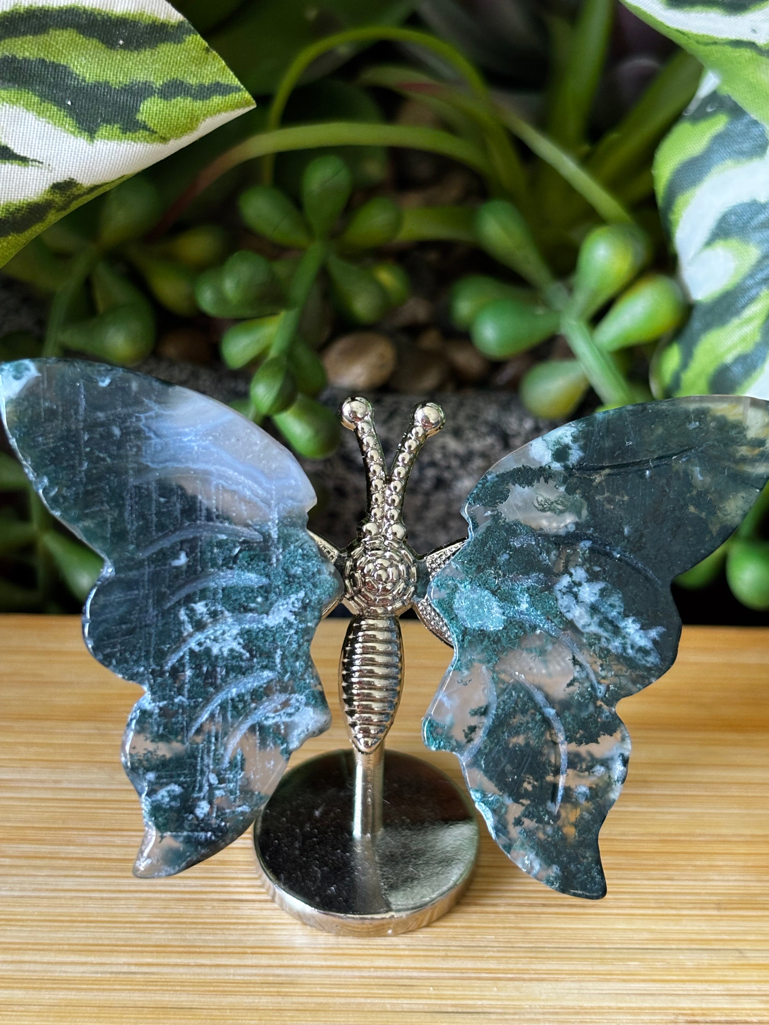 Moss Agate Butterfly 2