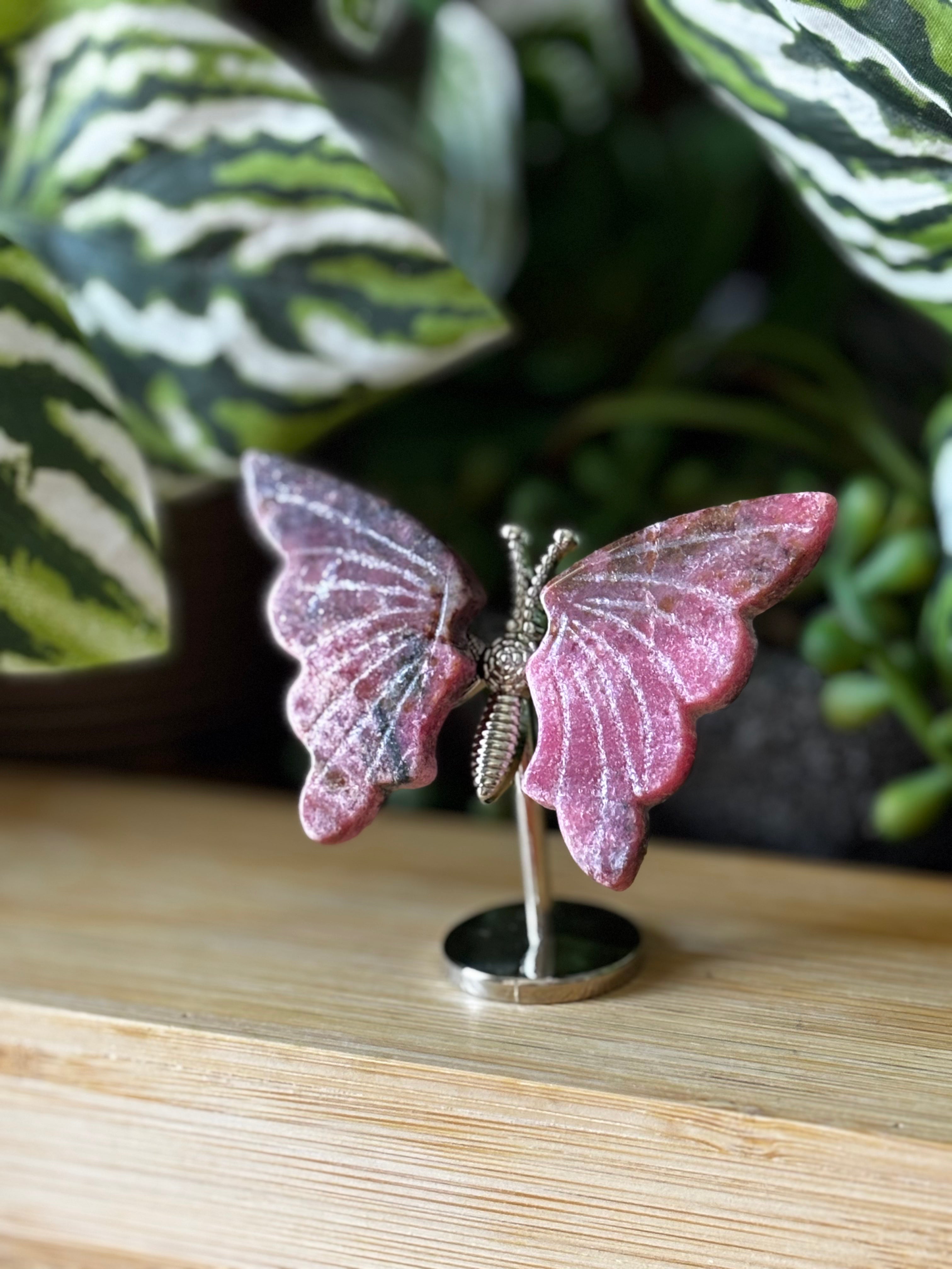 Rhodonite Butterfly