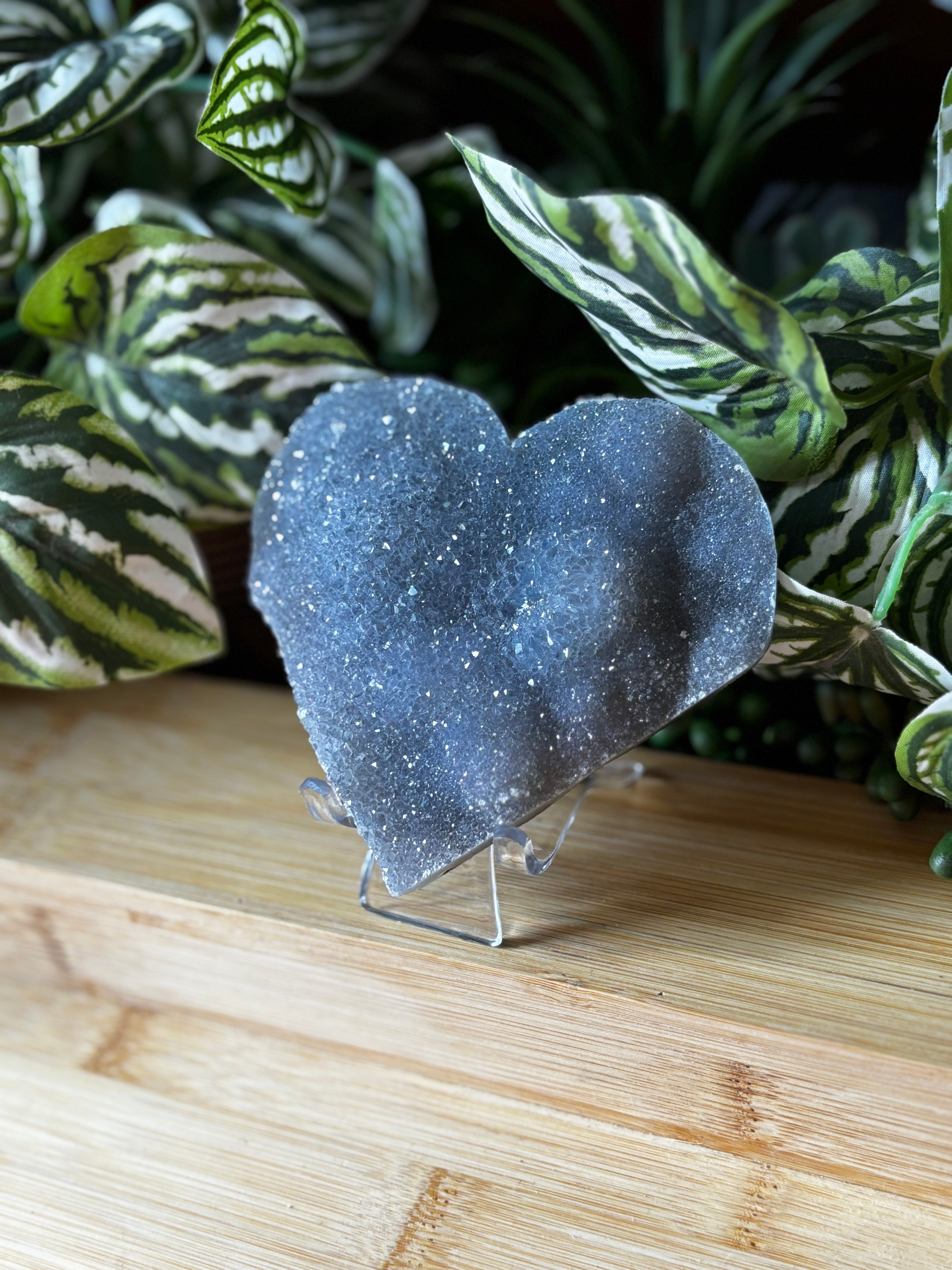 Druzy Amethyst Heart