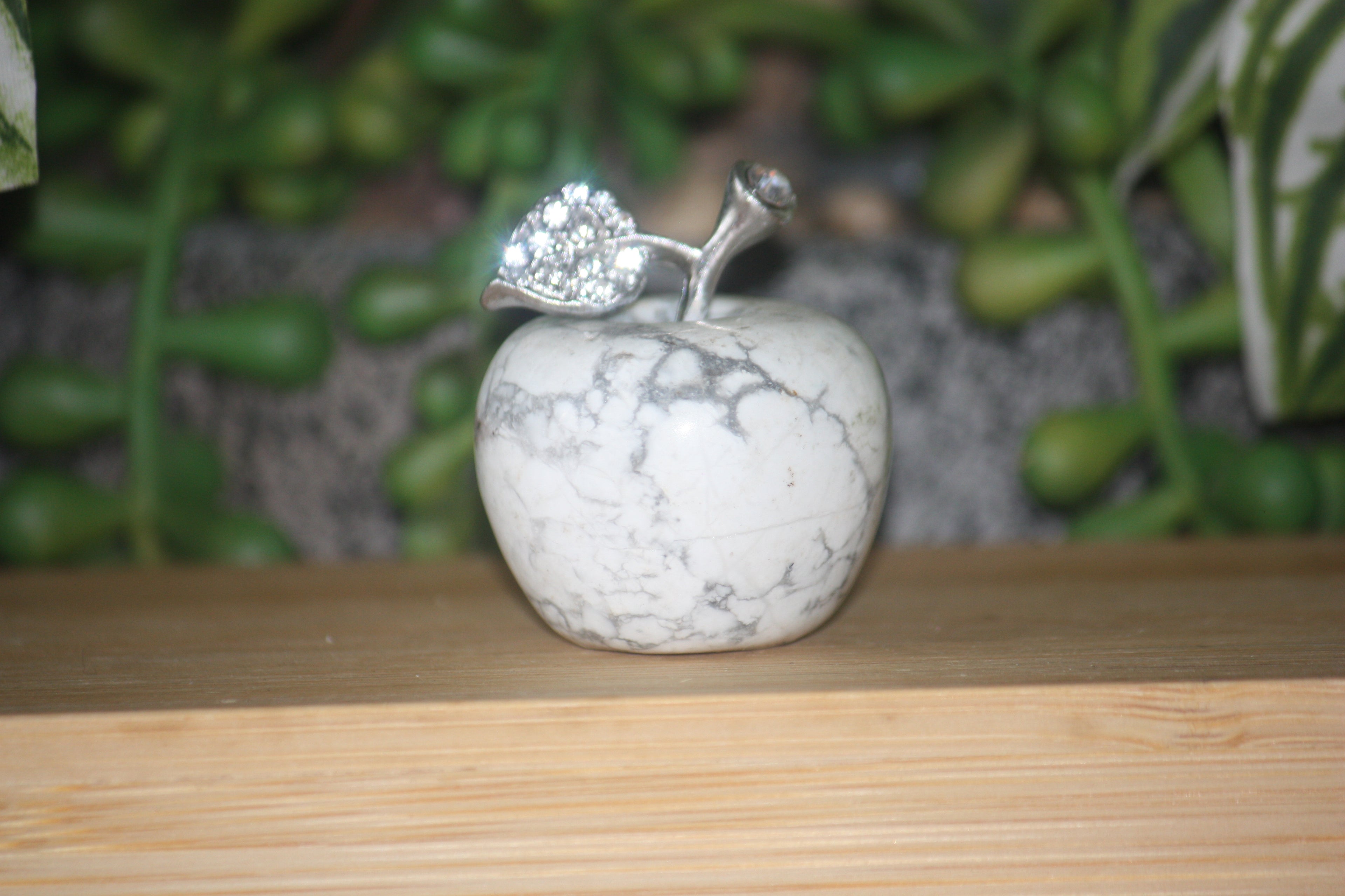 Howlite Apple Carving