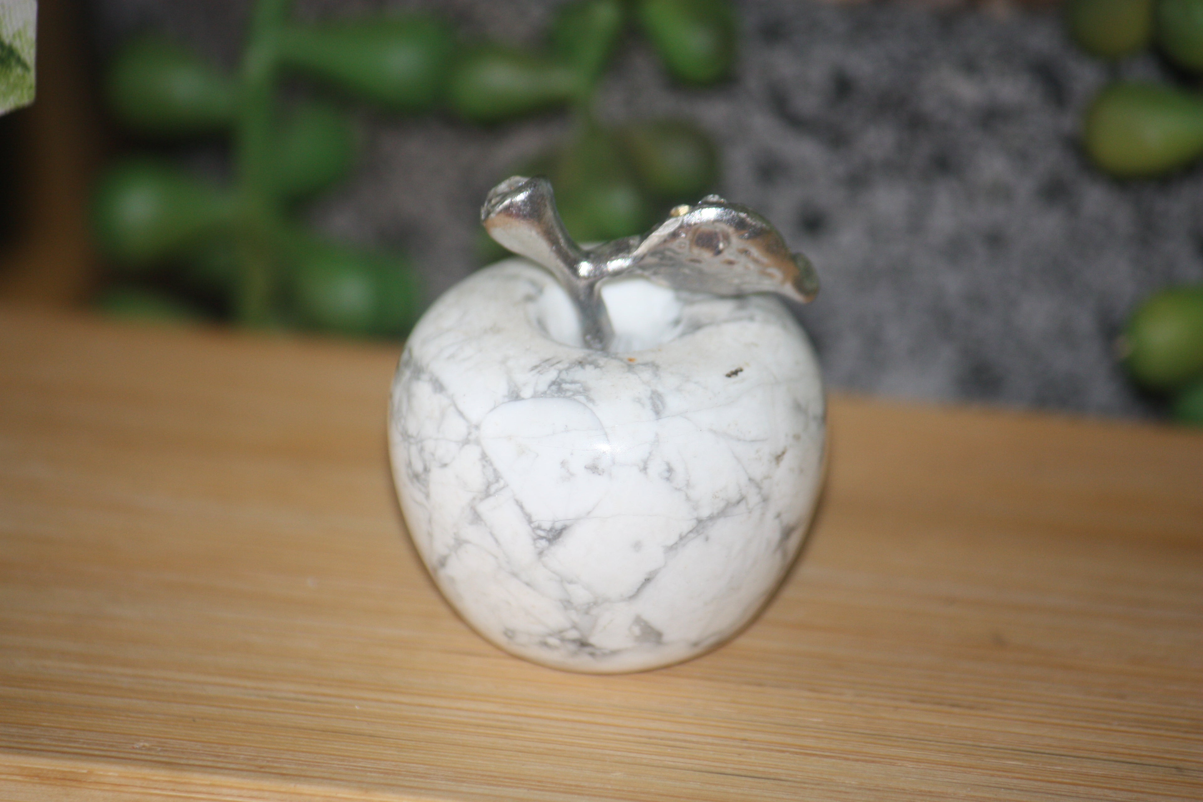 Howlite Apple Carving