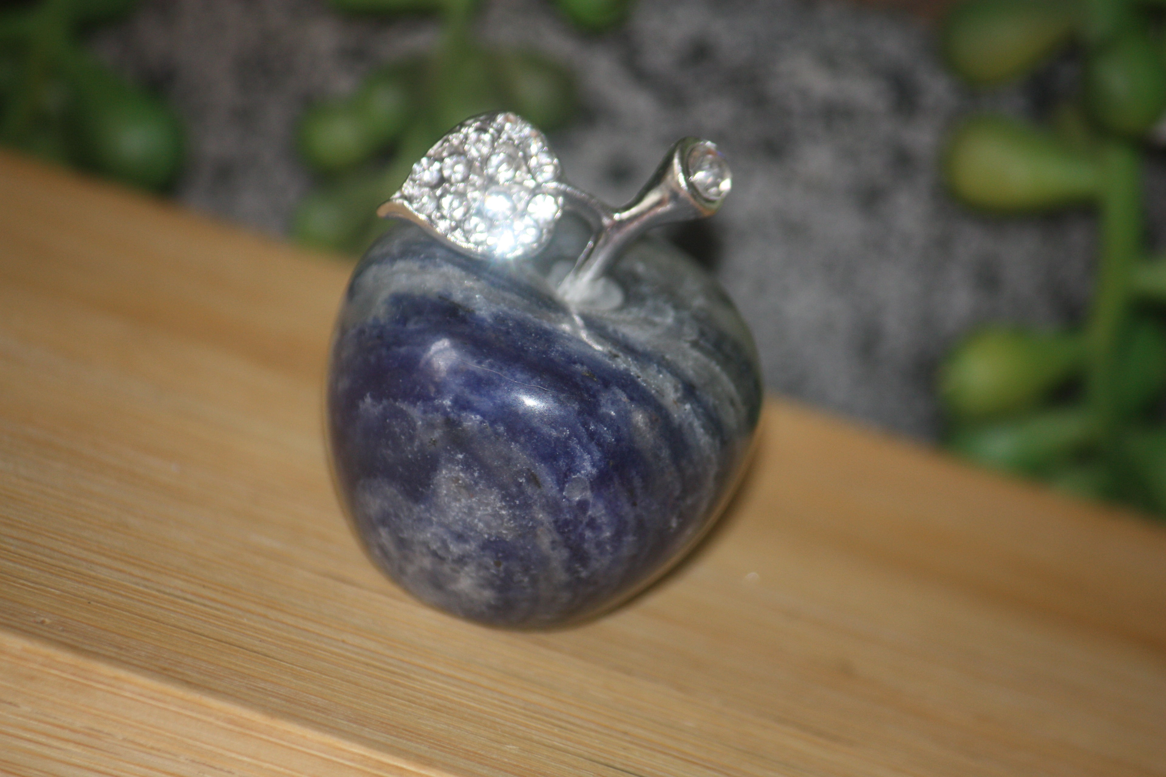 Sodalite Apple Carving