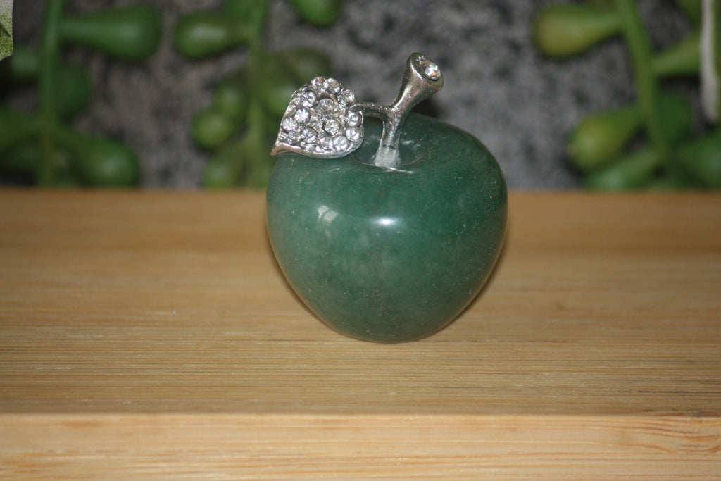 Green Aventurine Apple Carving