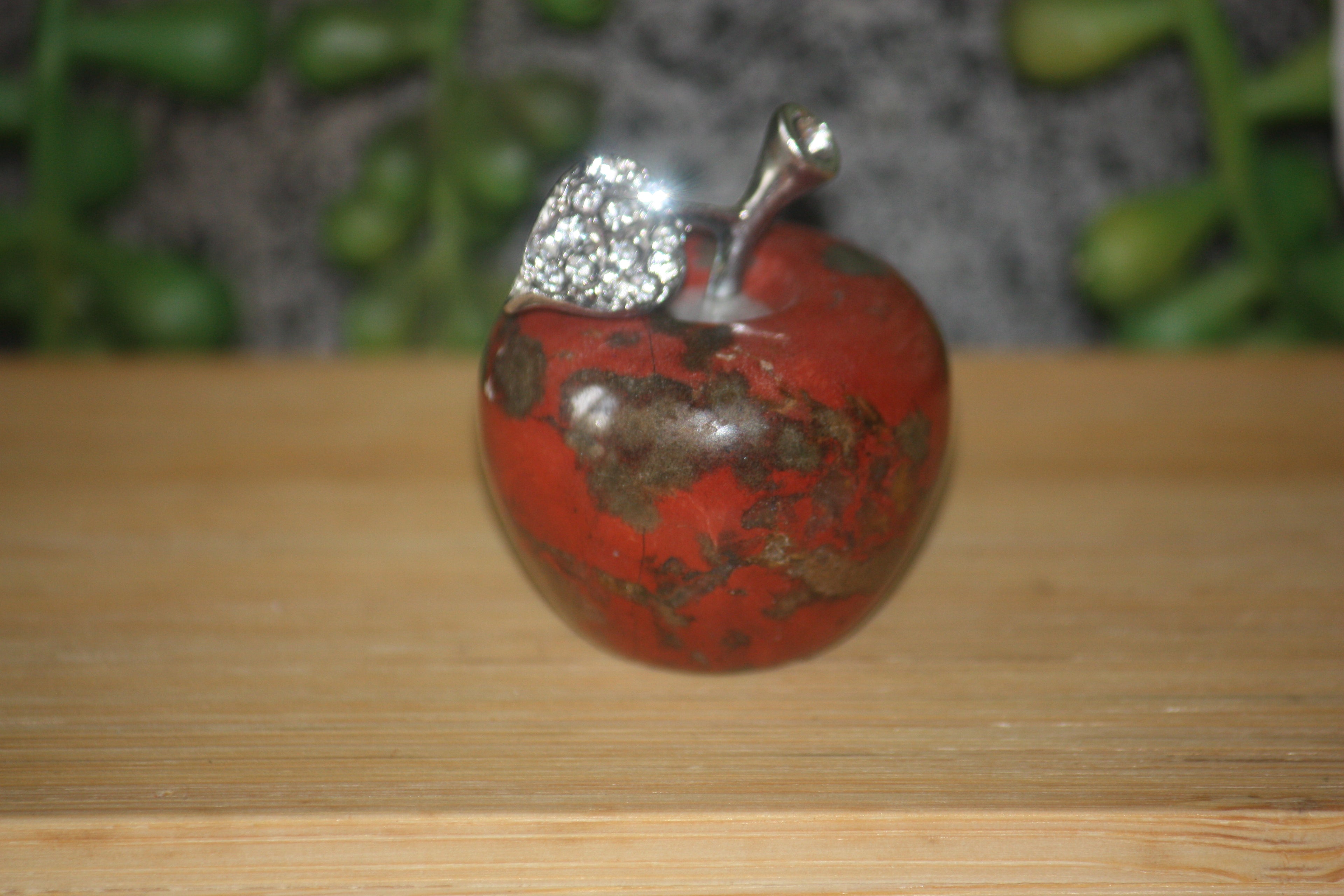 Red Jasper Apple Carving