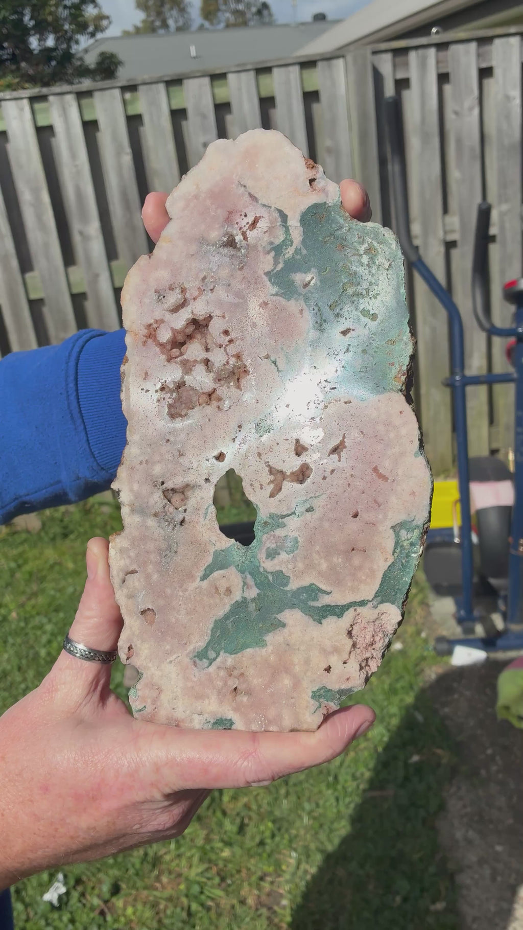 Pink Amethyst Slab on Stand