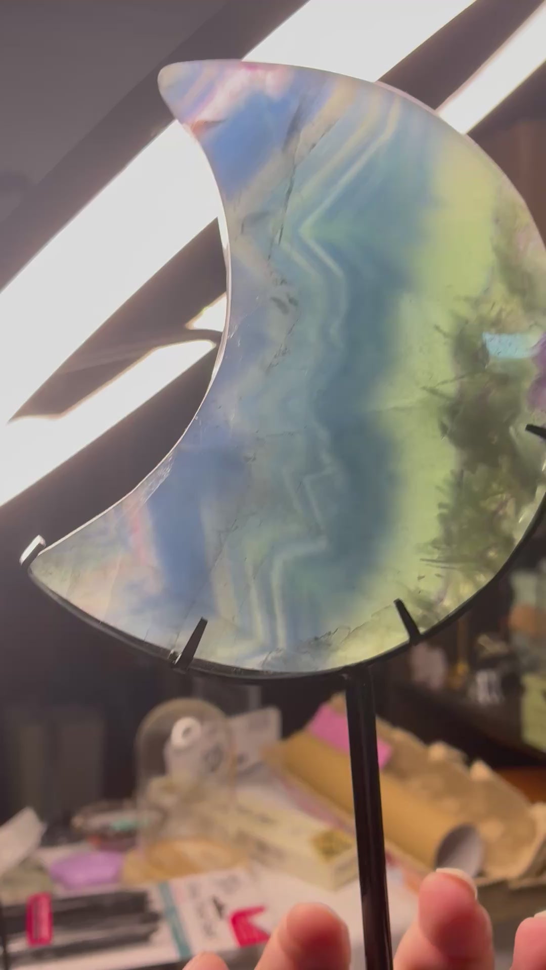 Blue Fluorite Moon