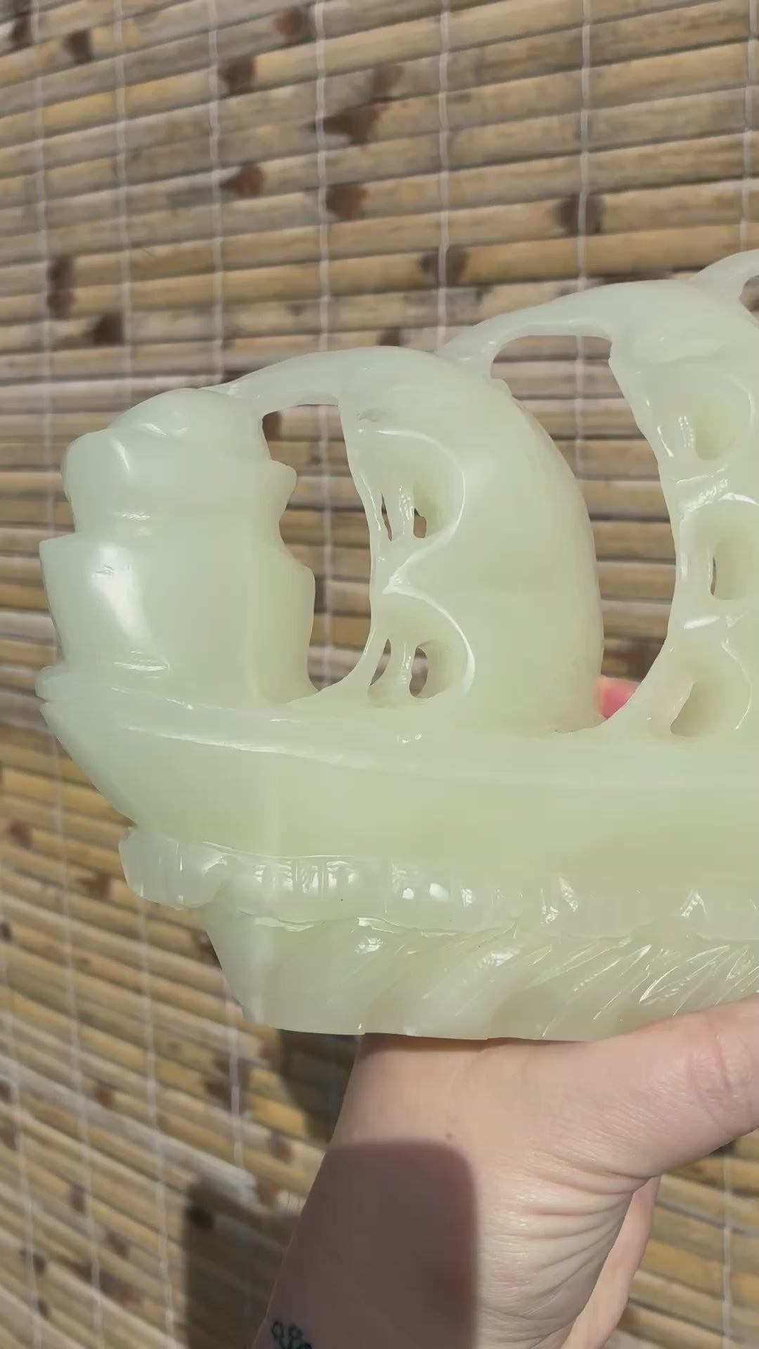Afghan Jade Ship Carving